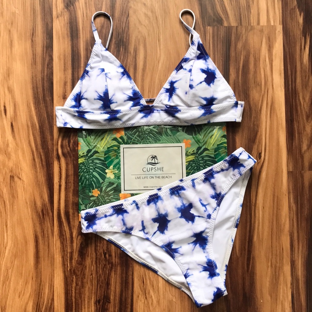 Small Blue Tie Dye CUPSHE Bikini